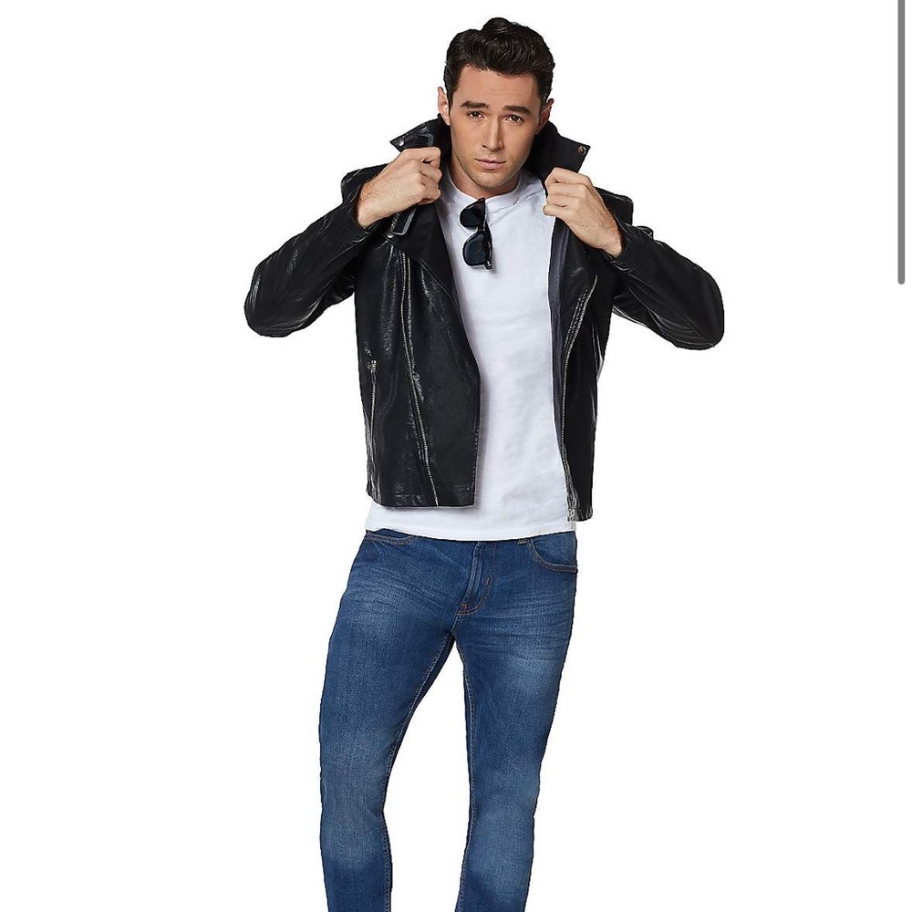 Leather Jacket & Sunglasses